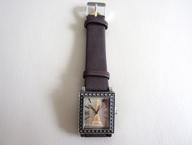 スクエアエッフェル塔（ブラウン）_腕時計